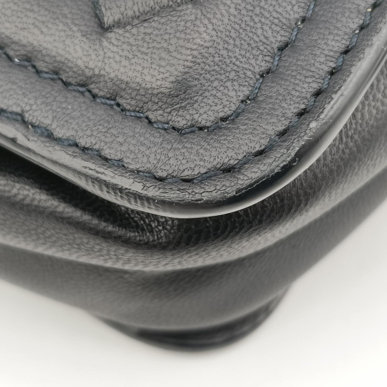 IntrecciatoBlue x Navy x BlacklambskinB06104607Bイントレチャートブルー×ネイビー×ブラックラムスキンB06104607B