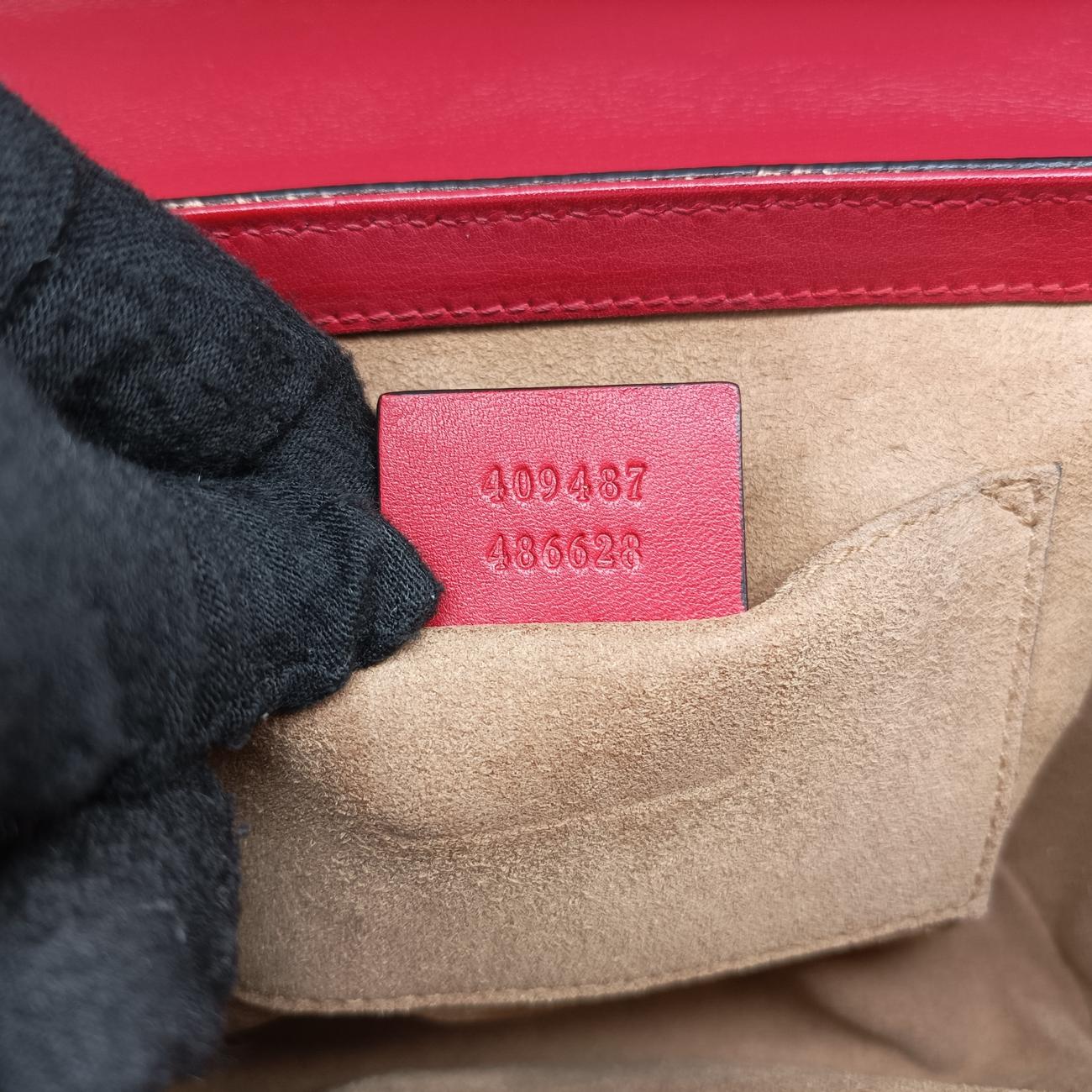 Padlockbeige×red×pinkPVC coated canvas×Leather409487I019024928パドロックベージュ×レッド×ピンクPVCコーティングキャンバス×レザー409487I019024928
