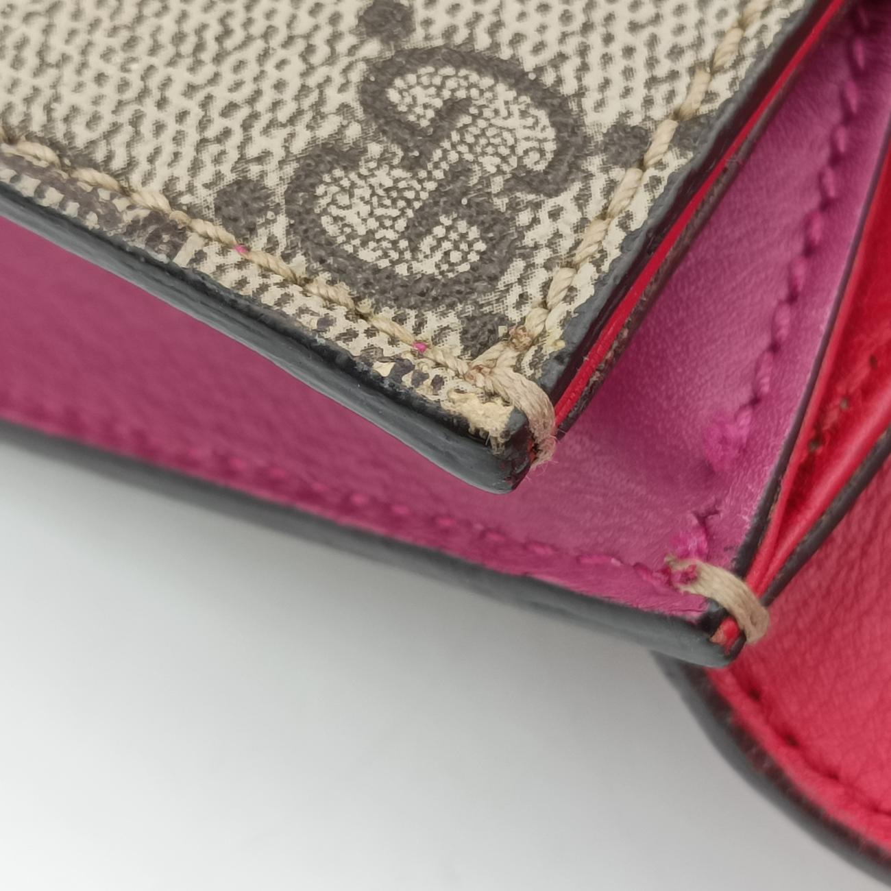 Padlockbeige×red×pinkPVC coated canvas×Leather409487I019024928パドロックベージュ×レッド×ピンクPVCコーティングキャンバス×レザー409487I019024928