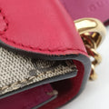 Padlockbeige×red×pinkPVC coated canvas×Leather409487I019024928パドロックベージュ×レッド×ピンクPVCコーティングキャンバス×レザー409487I019024928