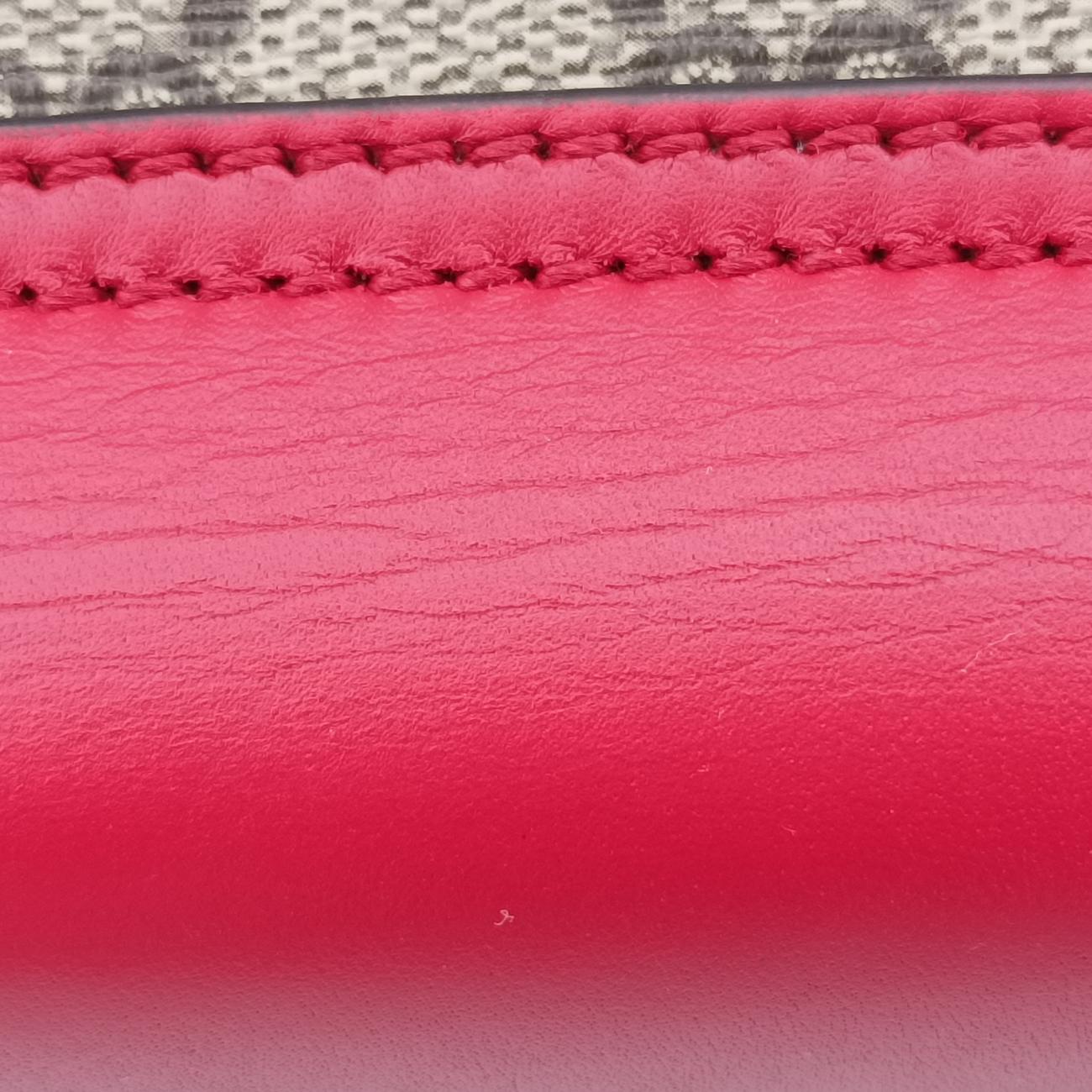 Padlockbeige×red×pinkPVC coated canvas×Leather409487I019024928パドロックベージュ×レッド×ピンクPVCコーティングキャンバス×レザー409487I019024928