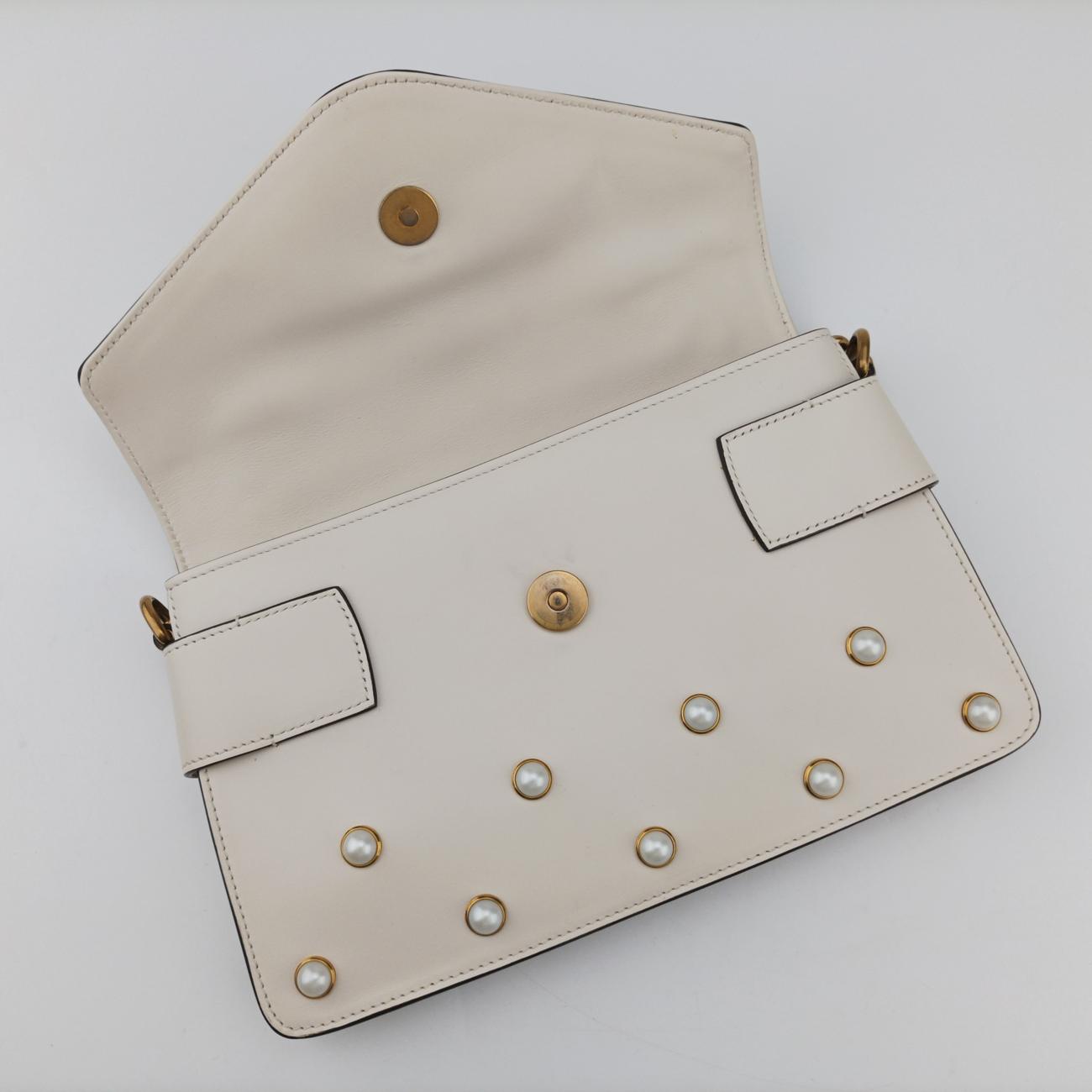 Broadway Pearl BeeWhiteLeather453778G023328364ブロードウェイ パール ビーホワイトレザー453778G023328364