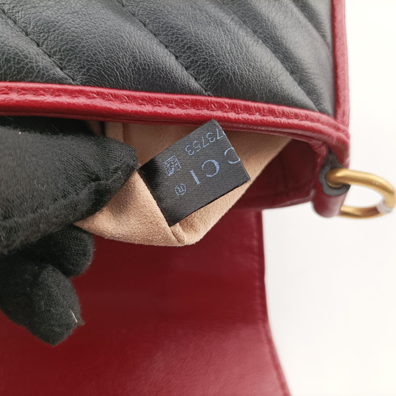 GG MarmontBlack×RedLeather583571B030273753GGマーモントブラック×レッドレザー583571B030273753