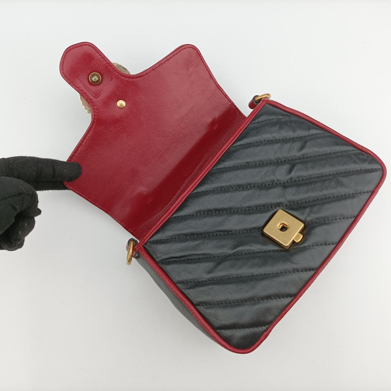 GG MarmontBlack×RedLeather583571B030273753GGマーモントブラック×レッドレザー583571B030273753