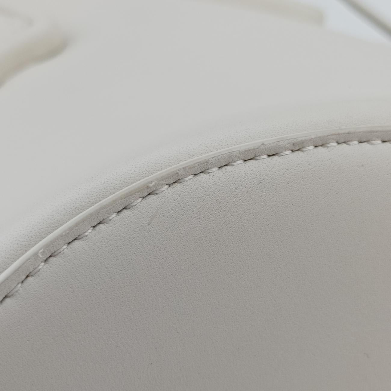 Small basketWhiteLeatherICチップスモール バスケットホワイトレザーICチップ