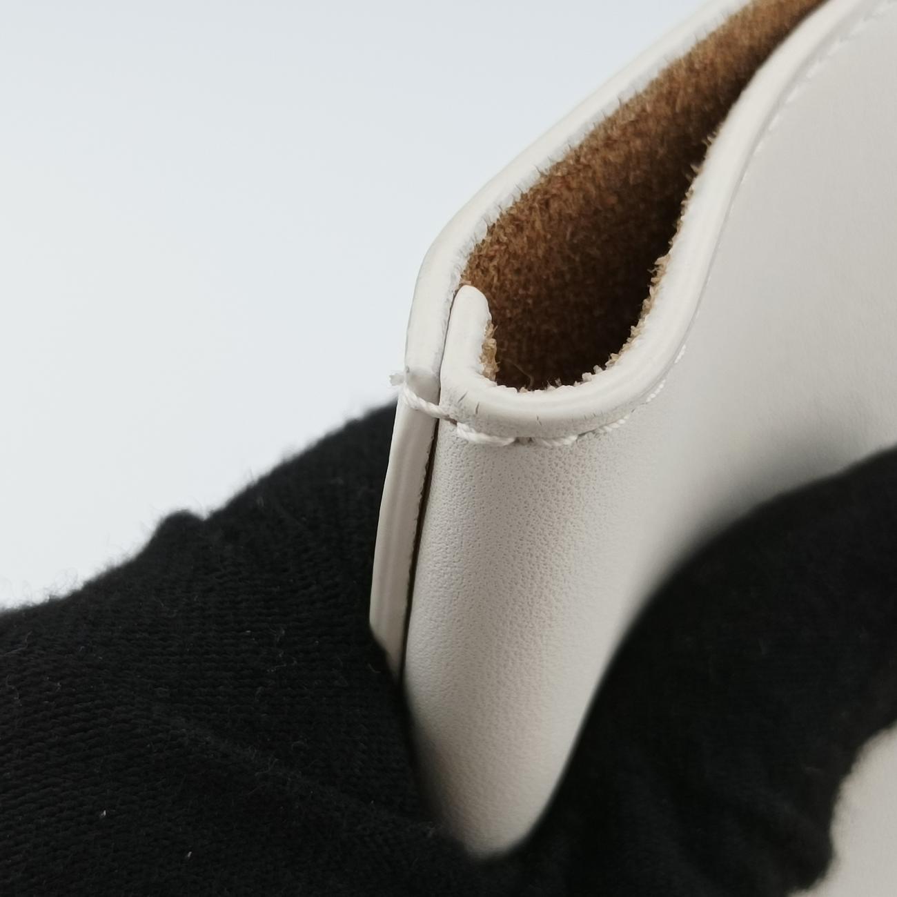 Small basketWhiteLeatherICチップスモール バスケットホワイトレザーICチップ