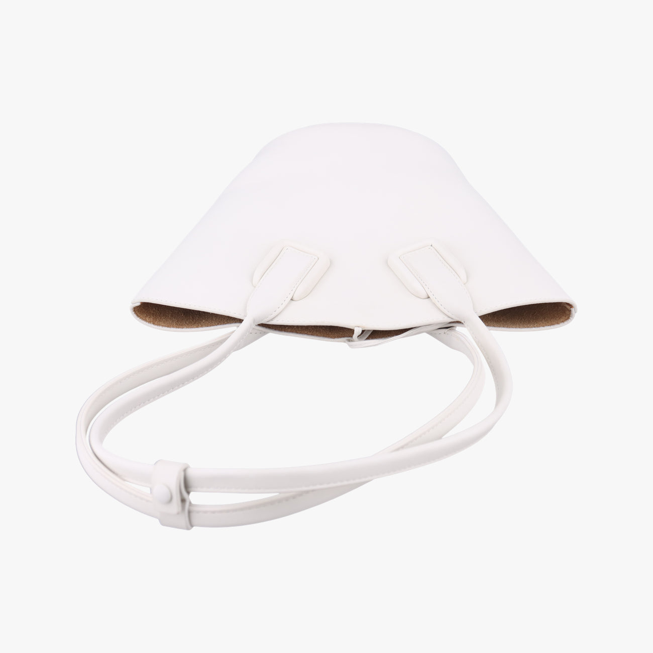 Small basketWhiteLeatherICチップスモール バスケットホワイトレザーICチップ