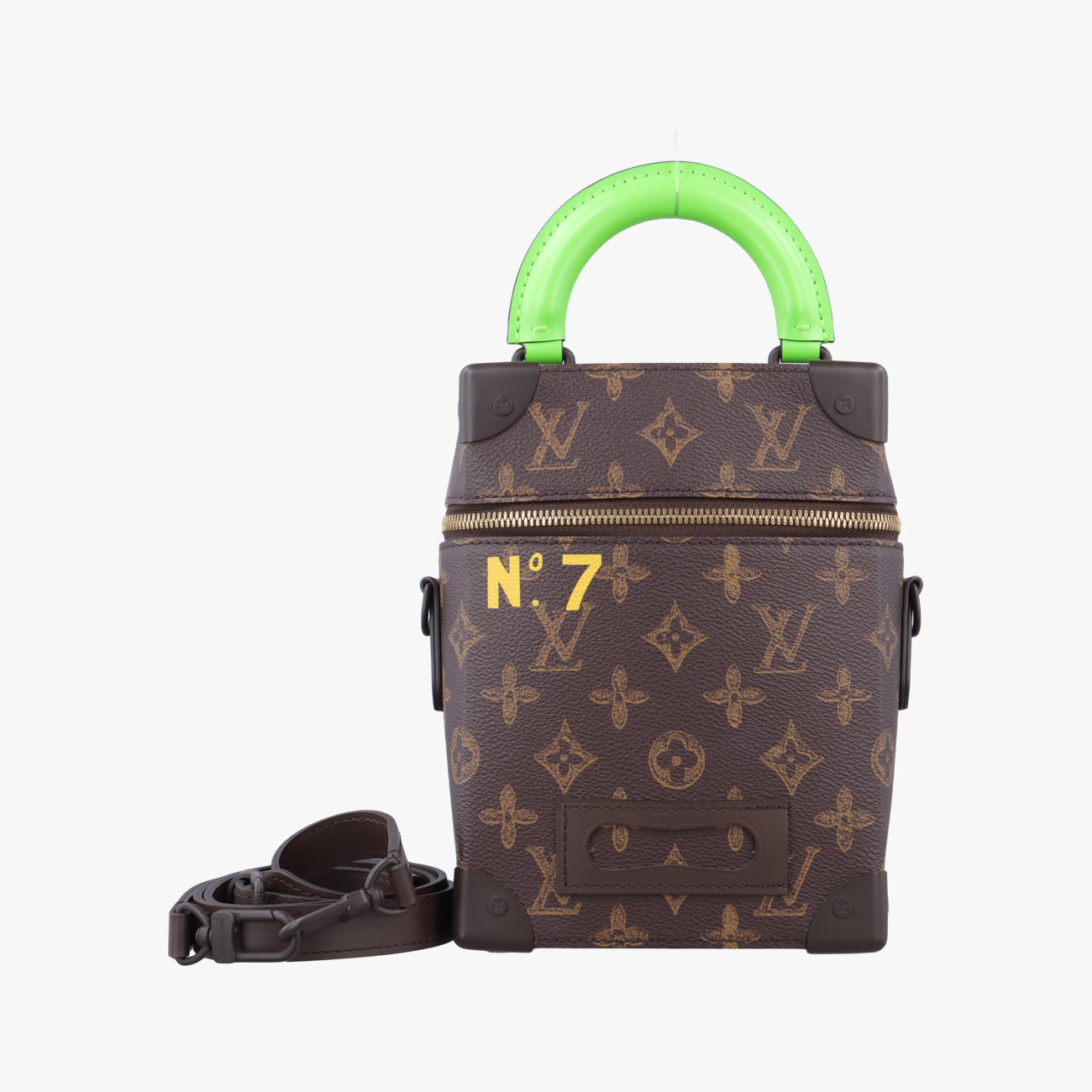 VERTICAL BOX TRUNKbrown×greenMonogram Canvas×calf leatherM59664ICチップモノグラム ボックス トランクモノグラム/ブラウン系×グリーンモノグラムキャンバス×カーフレザーM59664ICチップ