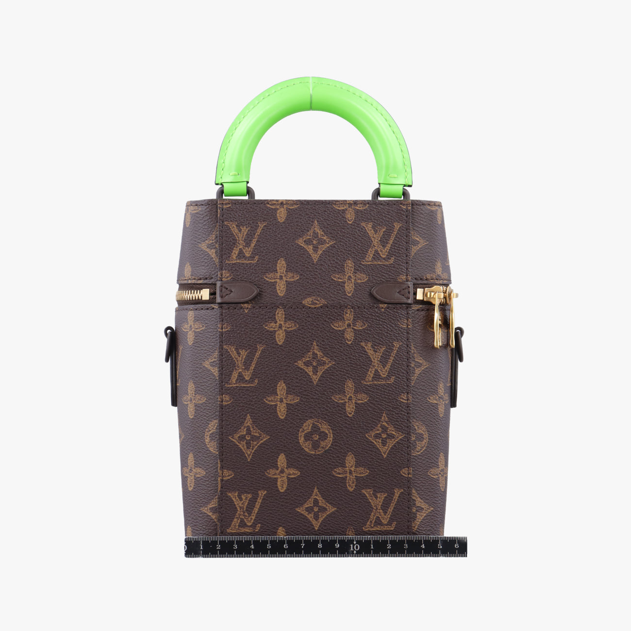 VERTICAL BOX TRUNKbrown×greenMonogram Canvas×calf leatherM59664ICチップモノグラム ボックス トランクモノグラム/ブラウン系×グリーンモノグラムキャンバス×カーフレザーM59664ICチップ