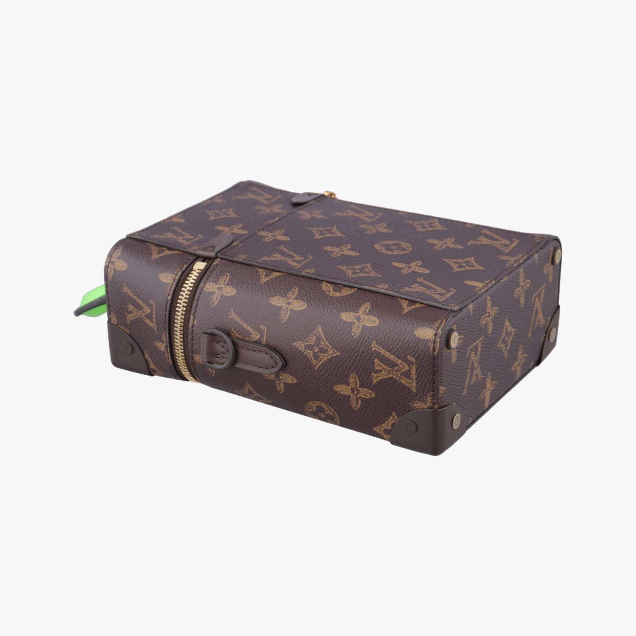 VERTICAL BOX TRUNKbrown×greenMonogram Canvas×calf leatherM59664ICチップモノグラム ボックス トランクモノグラム/ブラウン系×グリーンモノグラムキャンバス×カーフレザーM59664ICチップ