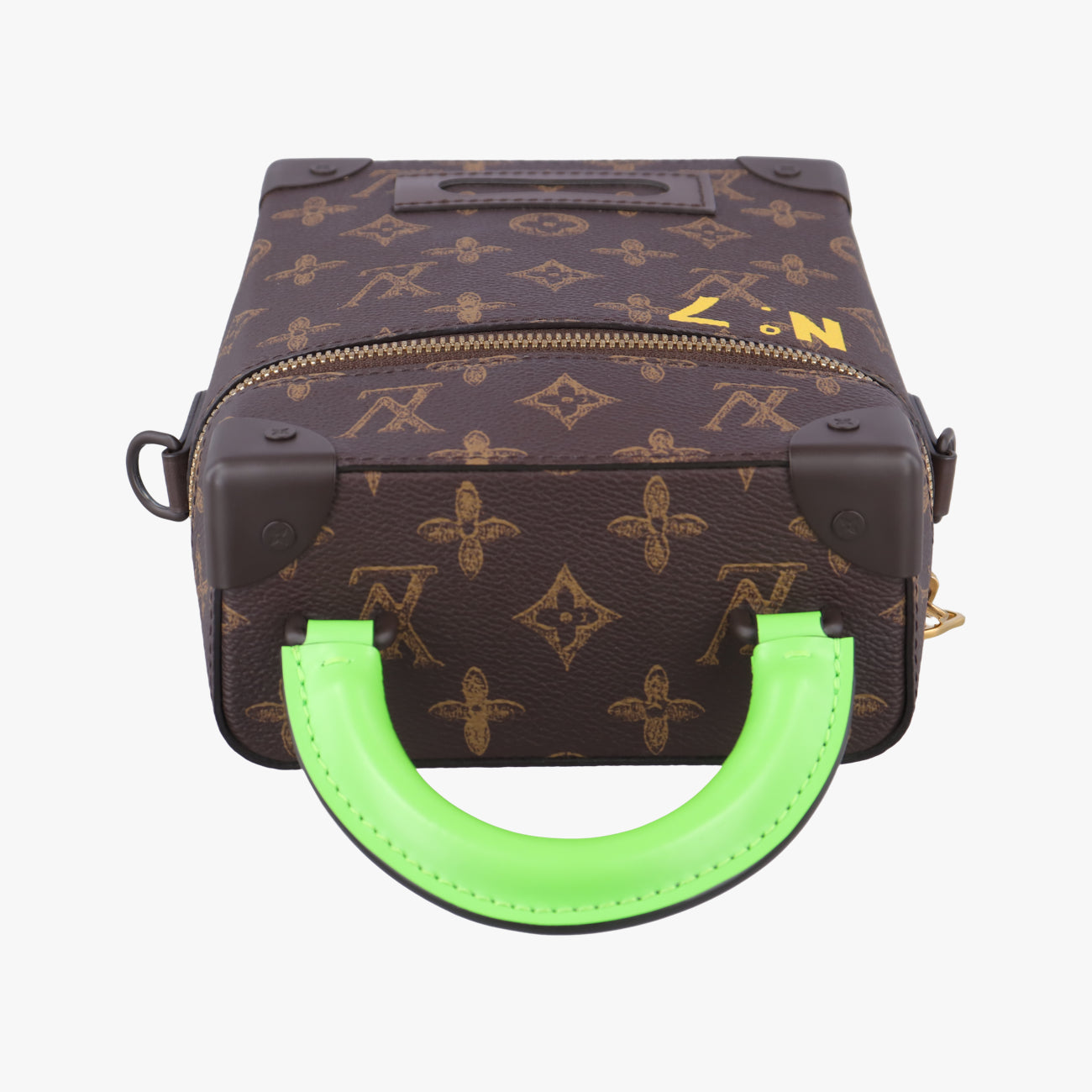 VERTICAL BOX TRUNKbrown×greenMonogram Canvas×calf leatherM59664ICチップモノグラム ボックス トランクモノグラム/ブラウン系×グリーンモノグラムキャンバス×カーフレザーM59664ICチップ