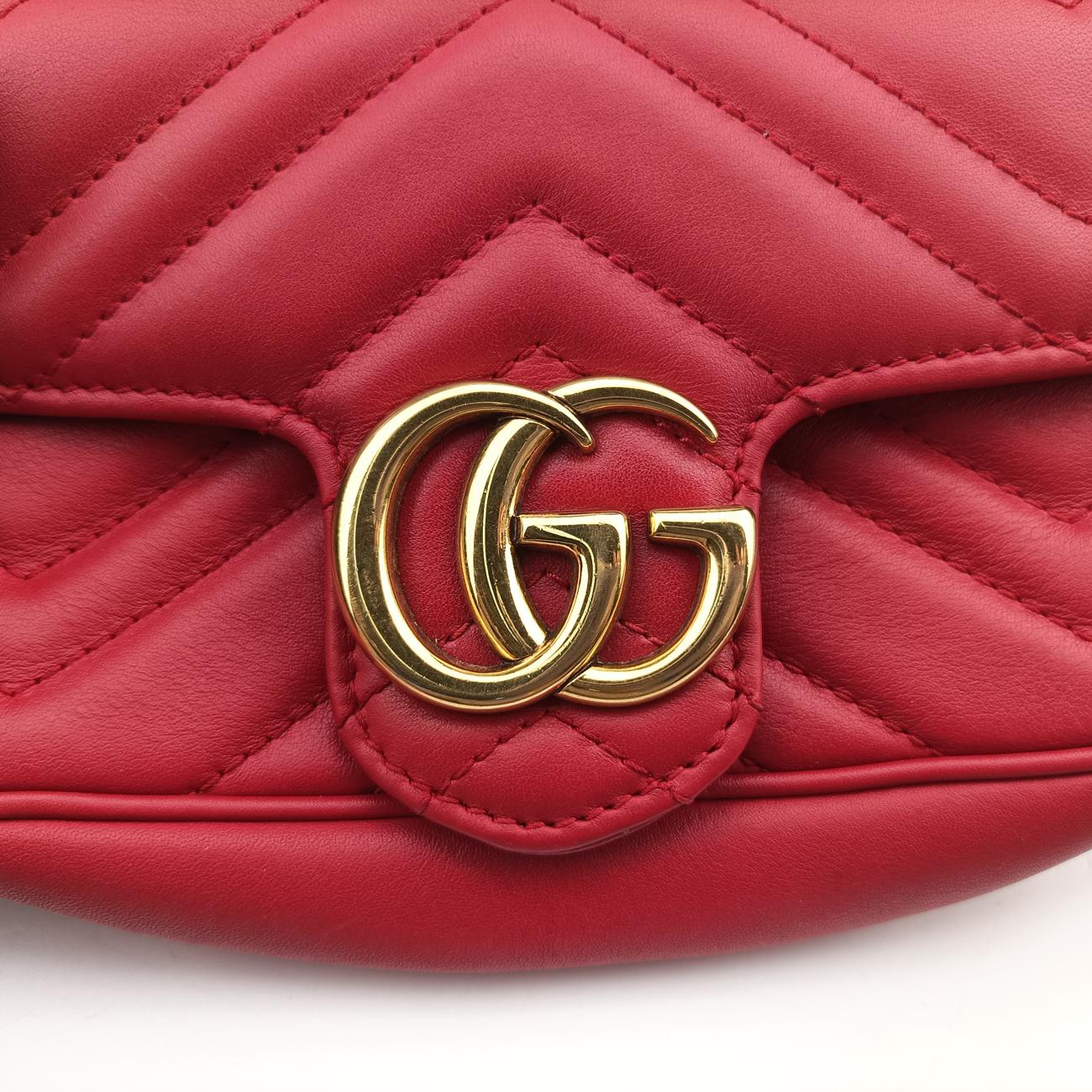 GG MarmontRedLeather476433GGマーモントレッドレザー476433
