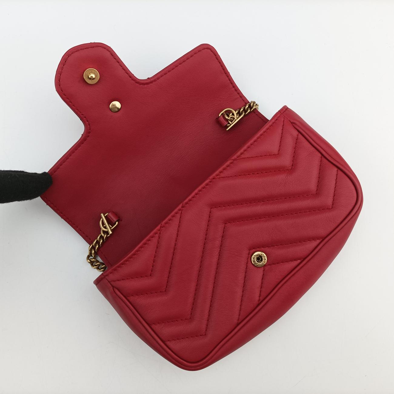 GG MarmontRedLeather476433GGマーモントレッドレザー476433
