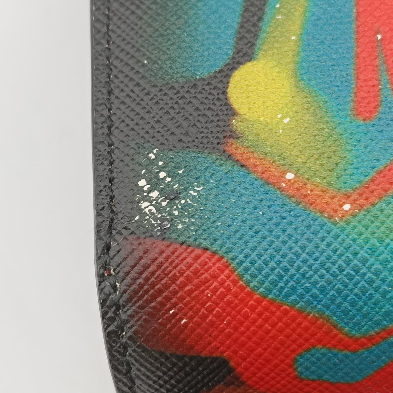 Lux Face Art TwinBlack×MulticolourSaffiano Leather B2710K231ラックスフェイスアートツインブラック×マルチカラーサフィアーノレザー B2710K231