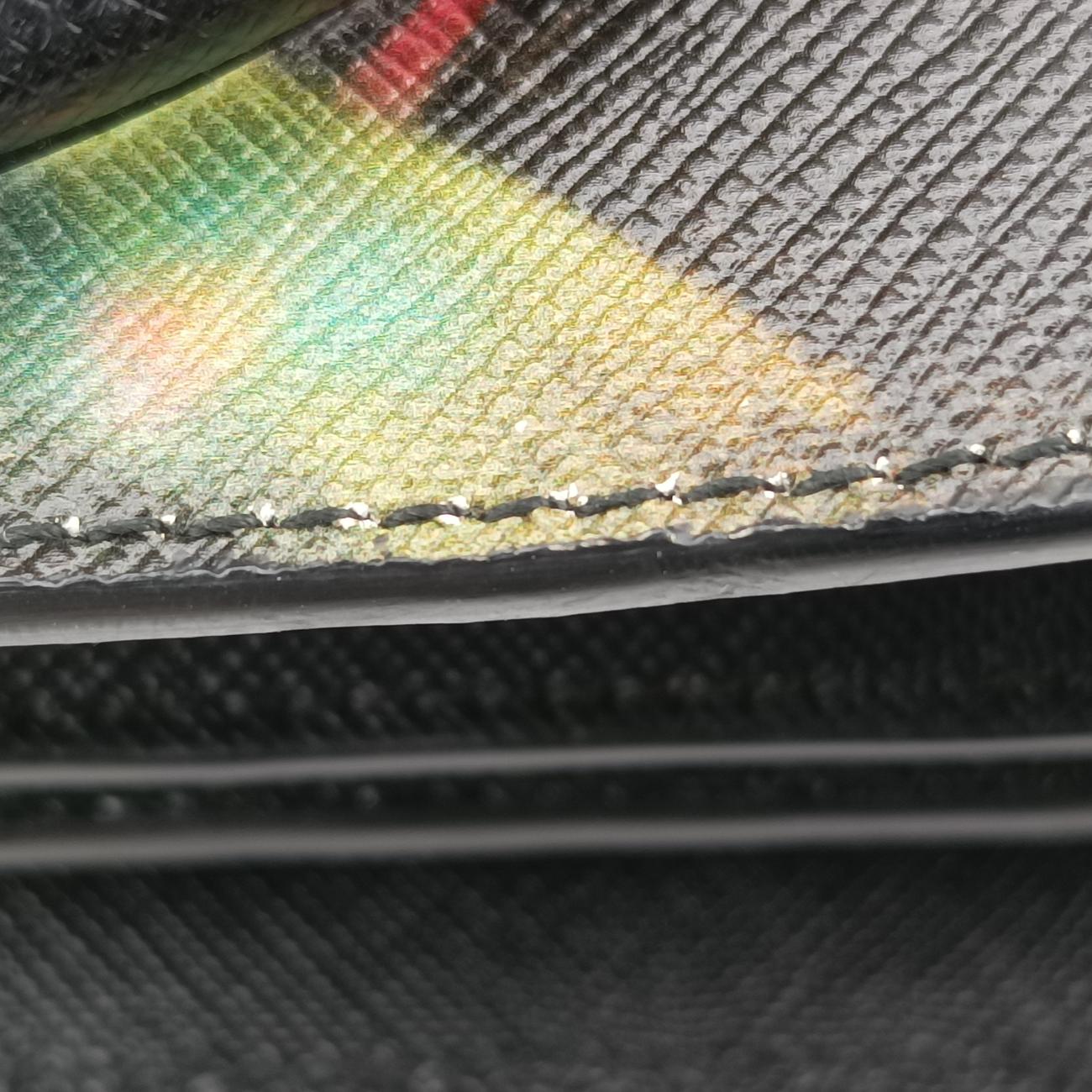 Lux Face Art TwinBlack×MulticolourSaffiano Leather B2710K231ラックスフェイスアートツインブラック×マルチカラーサフィアーノレザー B2710K231