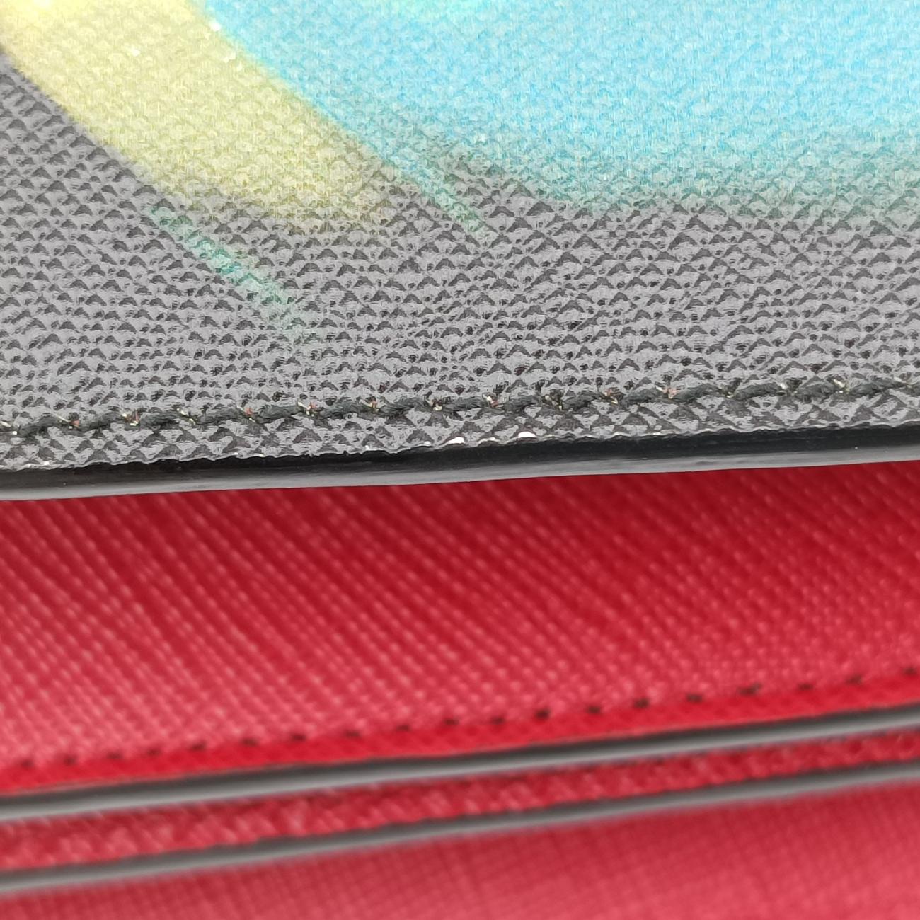 Lux Face Art TwinBlack×MulticolourSaffiano Leather B2710K231ラックスフェイスアートツインブラック×マルチカラーサフィアーノレザー B2710K231