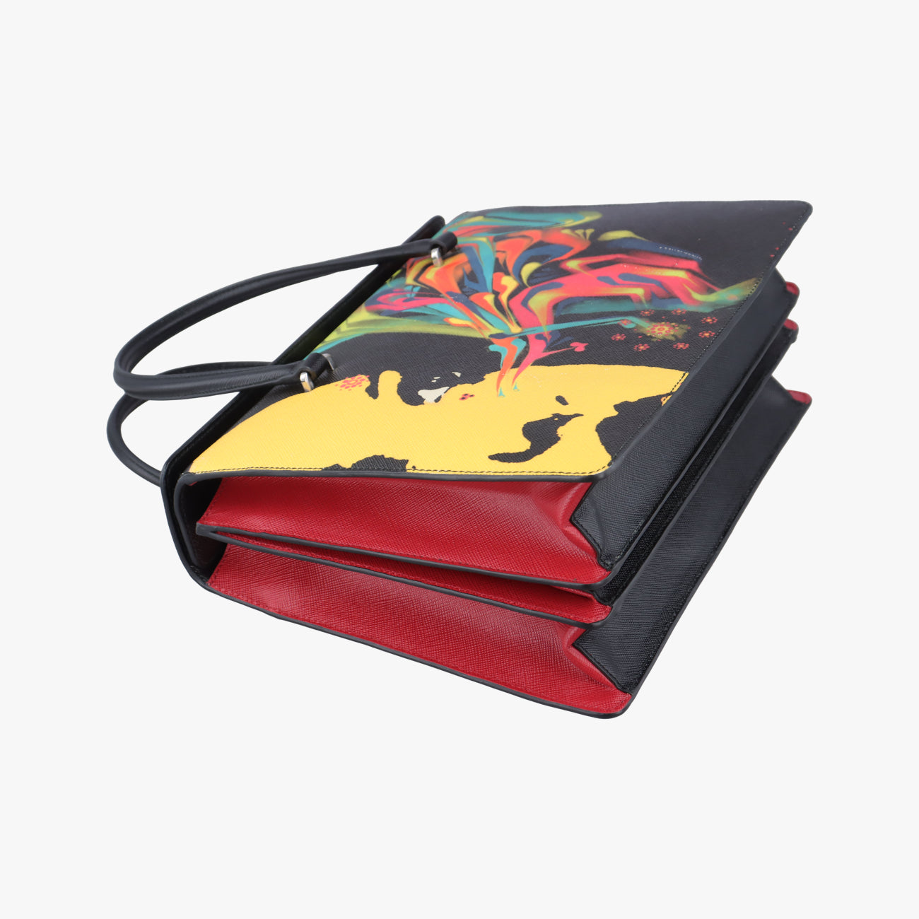 Lux Face Art TwinBlack×MulticolourSaffiano Leather B2710K231ラックスフェイスアートツインブラック×マルチカラーサフィアーノレザー B2710K231