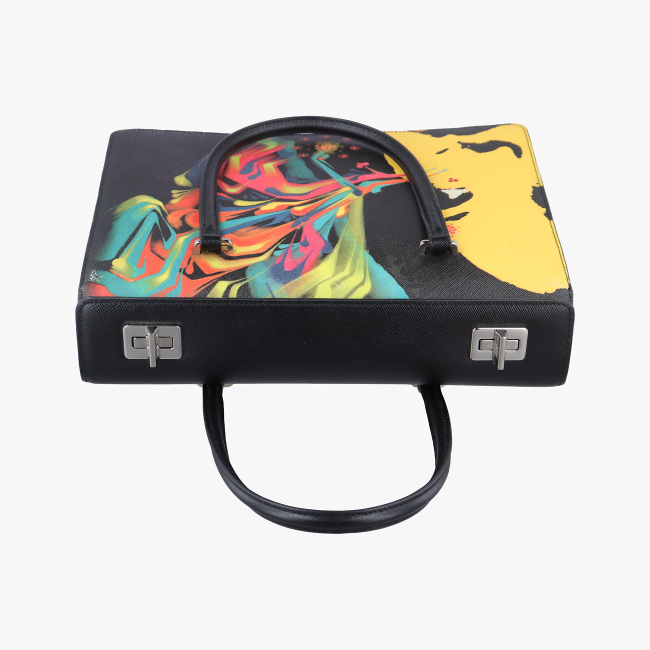 Lux Face Art TwinBlack×MulticolourSaffiano Leather B2710K231ラックスフェイスアートツインブラック×マルチカラーサフィアーノレザー B2710K231