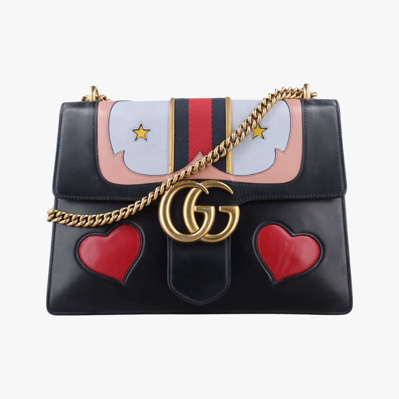 GG MarmontBlack ×MulticolourLeather431382D020124774GGマーモントブラック ×マルチカラーレザー431382D020124774