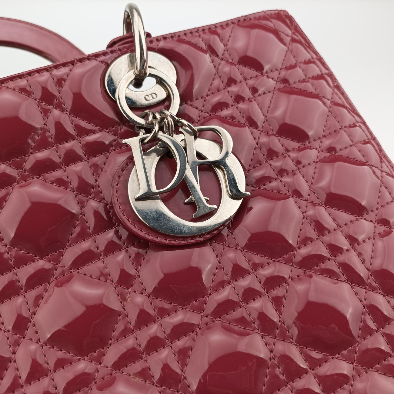Lady DiorBurgundypatent16-BO-0112レディディオールワインレッドパテント16-BO-0112