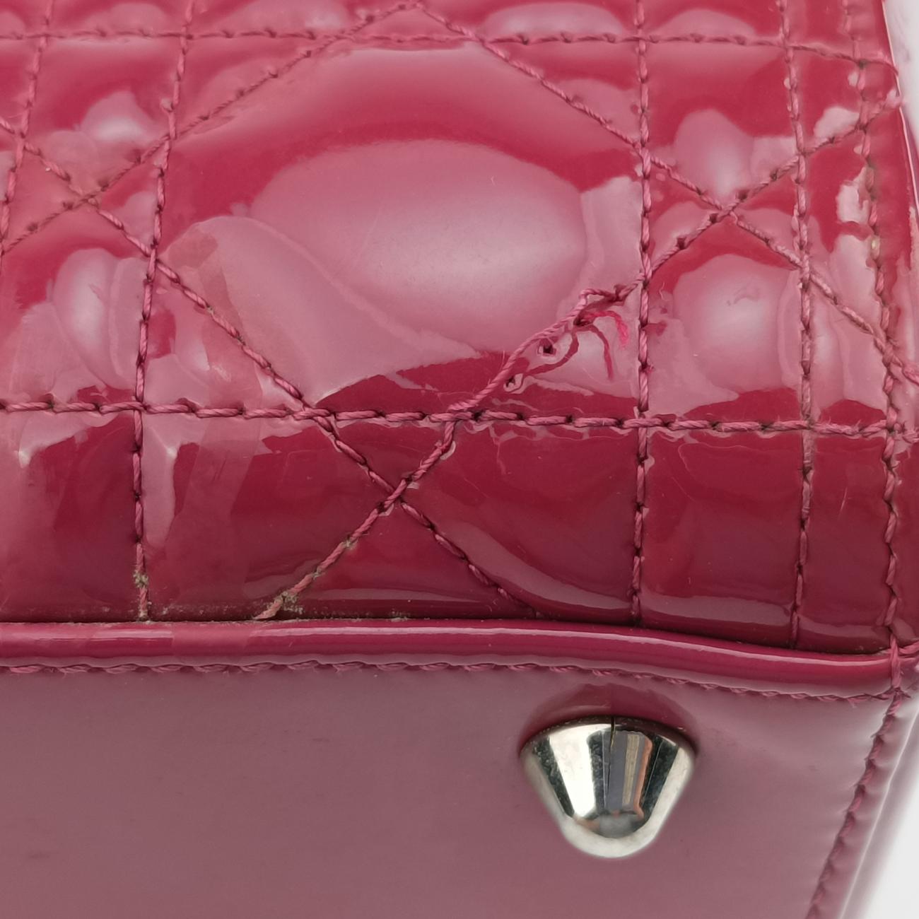 Lady DiorBurgundypatent16-BO-0112レディディオールワインレッドパテント16-BO-0112