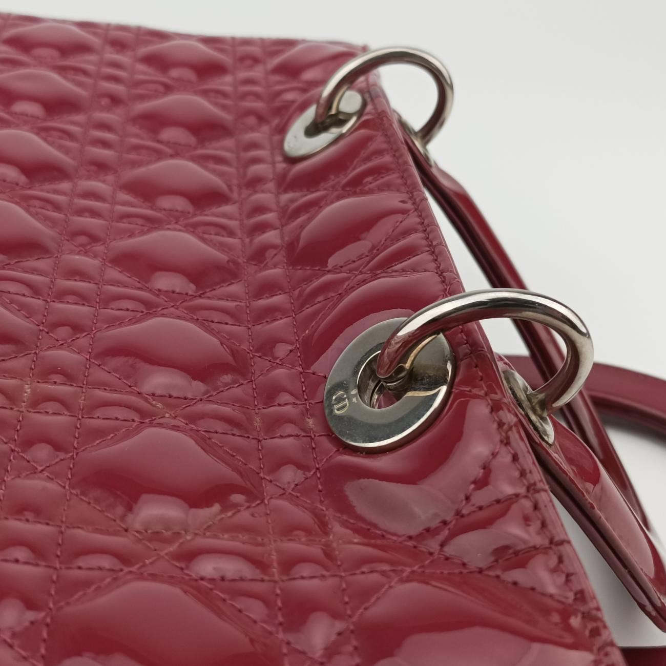 Lady DiorBurgundypatent16-BO-0112レディディオールワインレッドパテント16-BO-0112