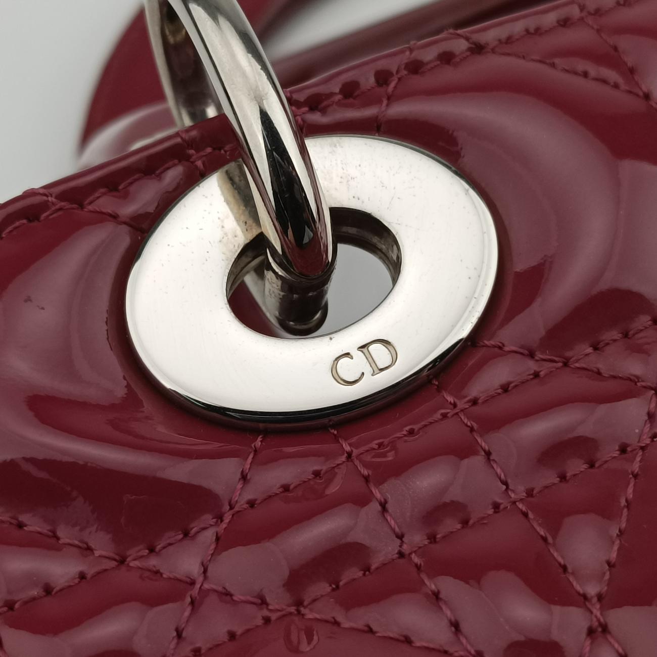 Lady DiorBurgundypatent16-BO-0112レディディオールワインレッドパテント16-BO-0112