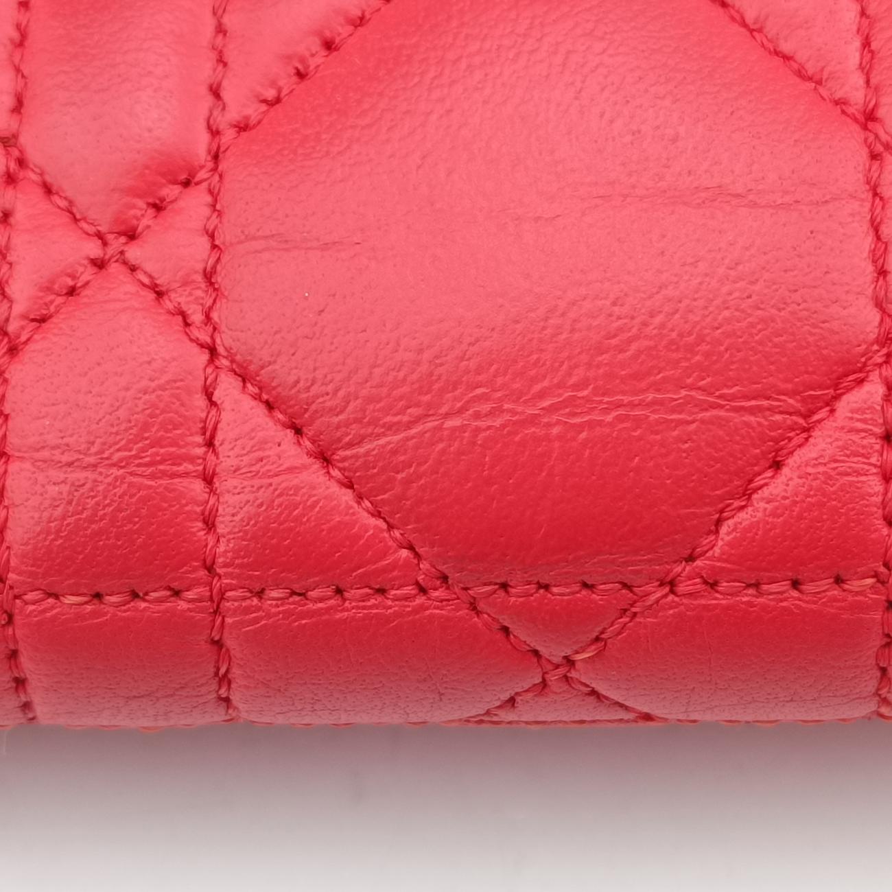Miss Dior CANNAGE New LockRedlambskin12-MA-0184ミス ディオール カナージュ ニューロックレッドラムスキン12-MA-0184