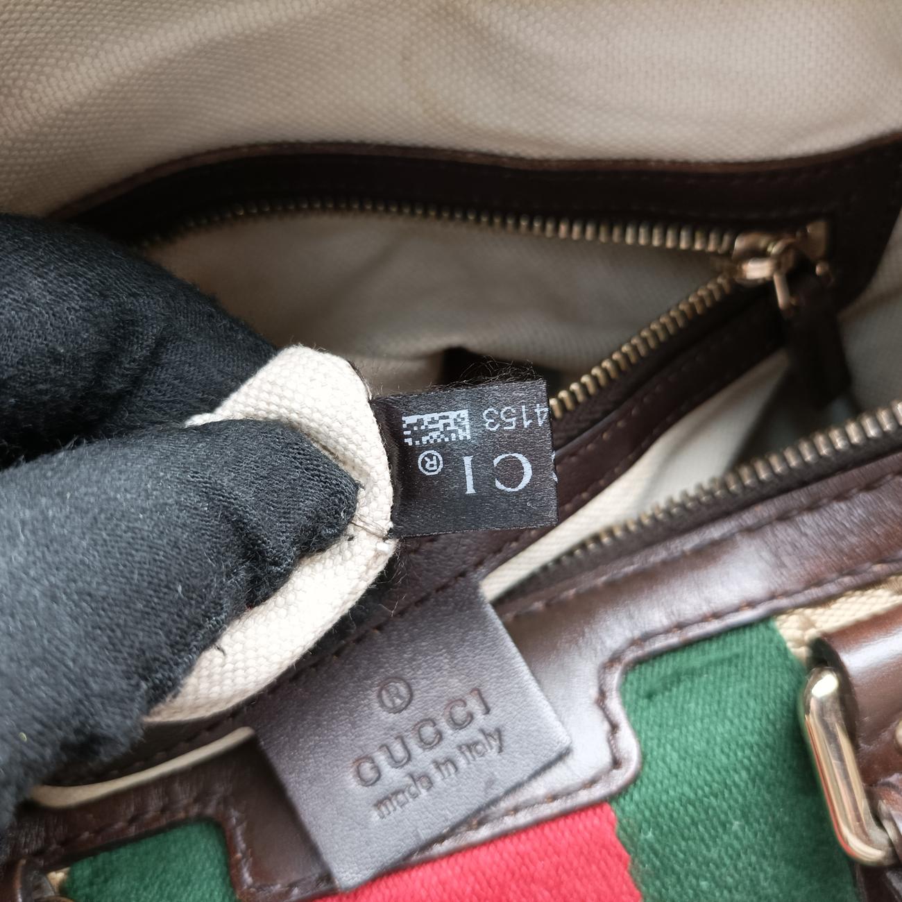 Sherry LineBrown x green x redcanvas x leather247205G7964153シェリーラインブラウン×グリーン×レッドキャンバス×レザー247205G7964153