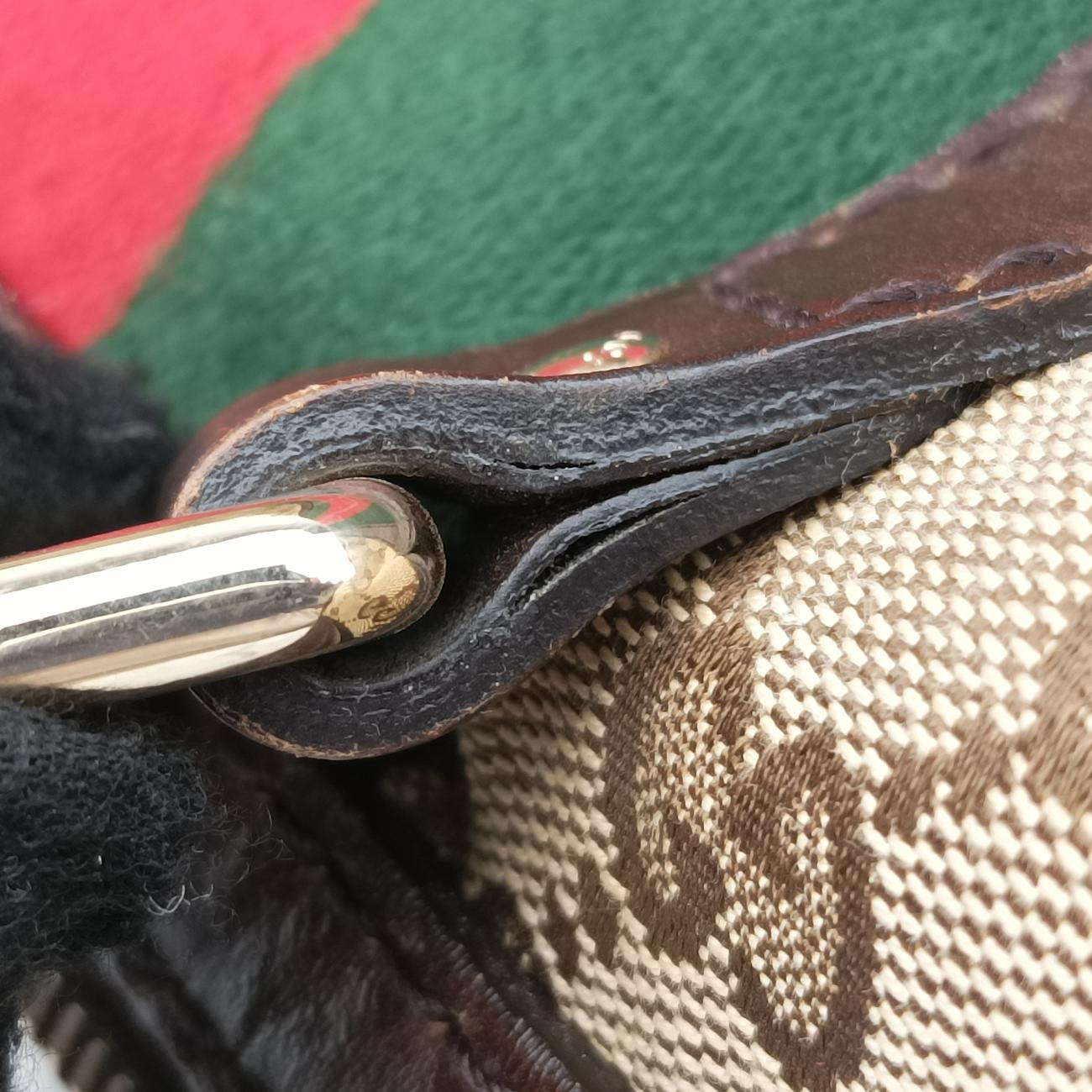 Sherry LineBrown x green x redcanvas x leather247205G7964153シェリーラインブラウン×グリーン×レッドキャンバス×レザー247205G7964153