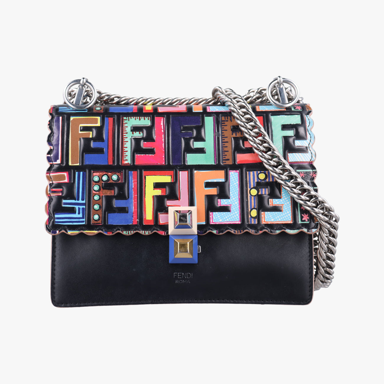 studded Kan IBlack×MulticolourLeather8M03818M0381 A18K 188-8241スタッズ キャナイブラック×マルチカラーレザー8M03818M0381 A18K 188-8241