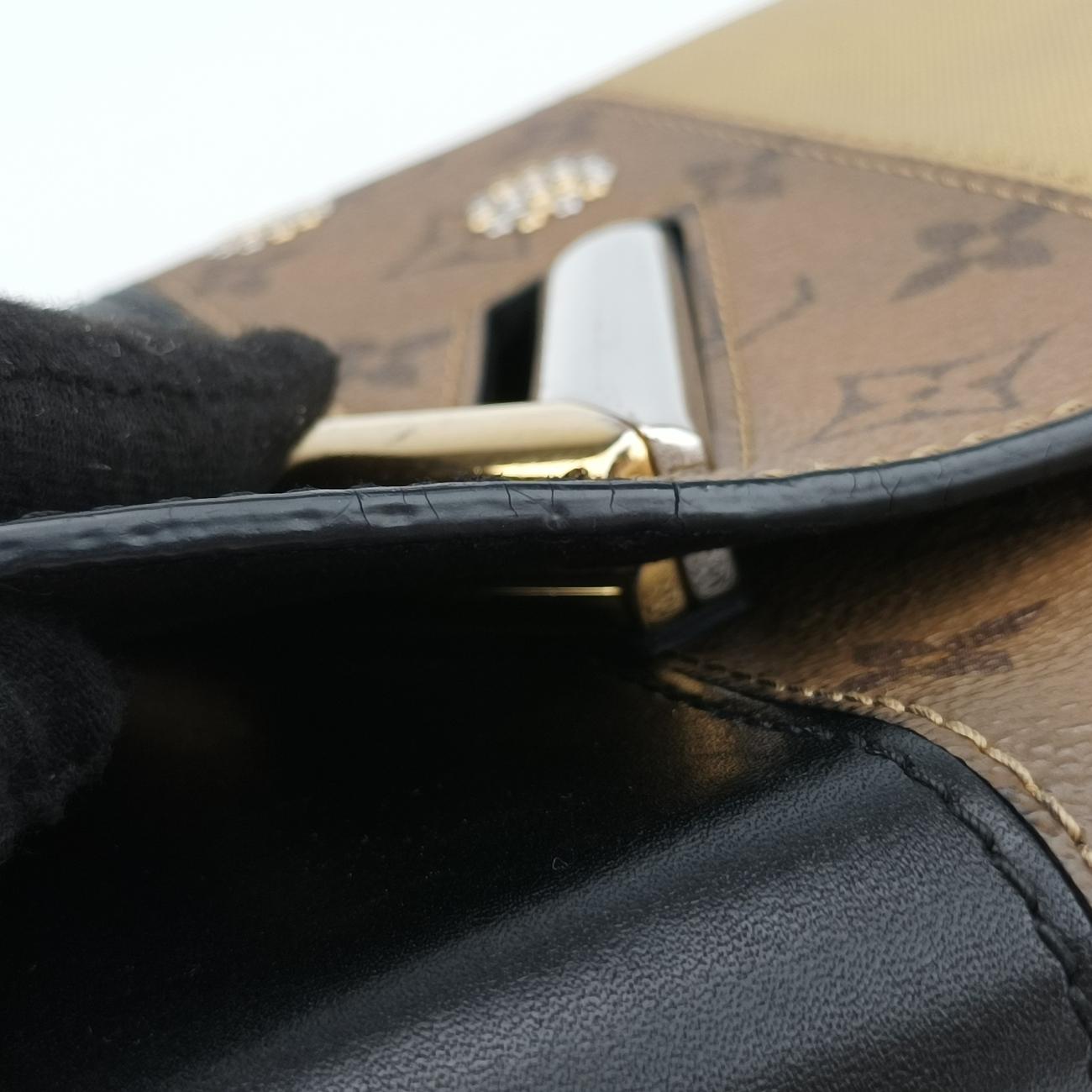 Portefeuille TwistBlack x Brown x GoldMonogram ReverseM54600FL0117ポルトフォイユ ツイストブラックxブラウン×ゴールドモノグラム リバースM54600FL0117