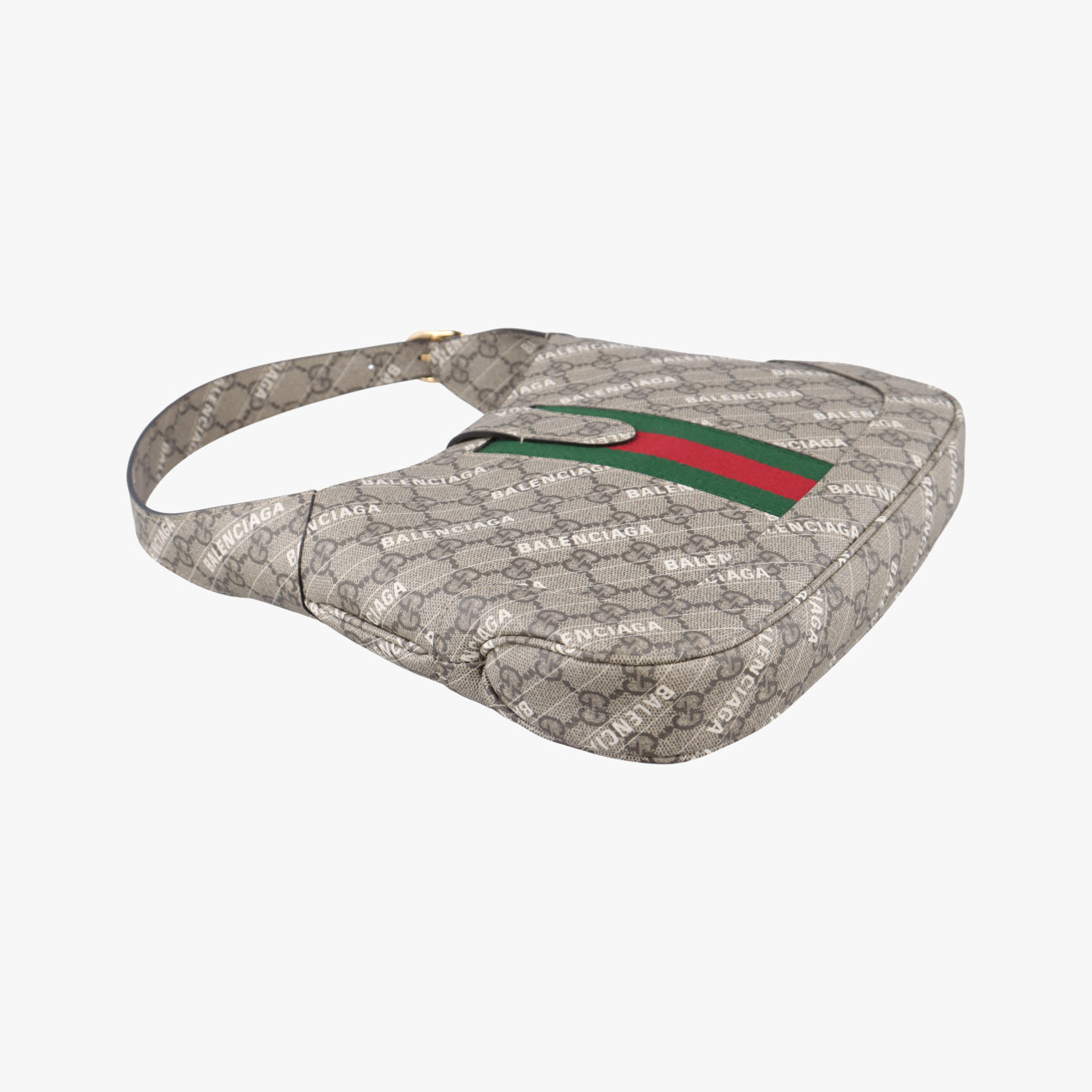 Balenciaga collaboration The Hacker Project Jackie 1961beige×red×greenPVC coated canvas636706A036622156バレンシアガ コラボ ザ ハッカー プロジェクト ジャッキー 1961ベージュ×レッド×グリーンPVCコーティングキャンバス636706A036622156