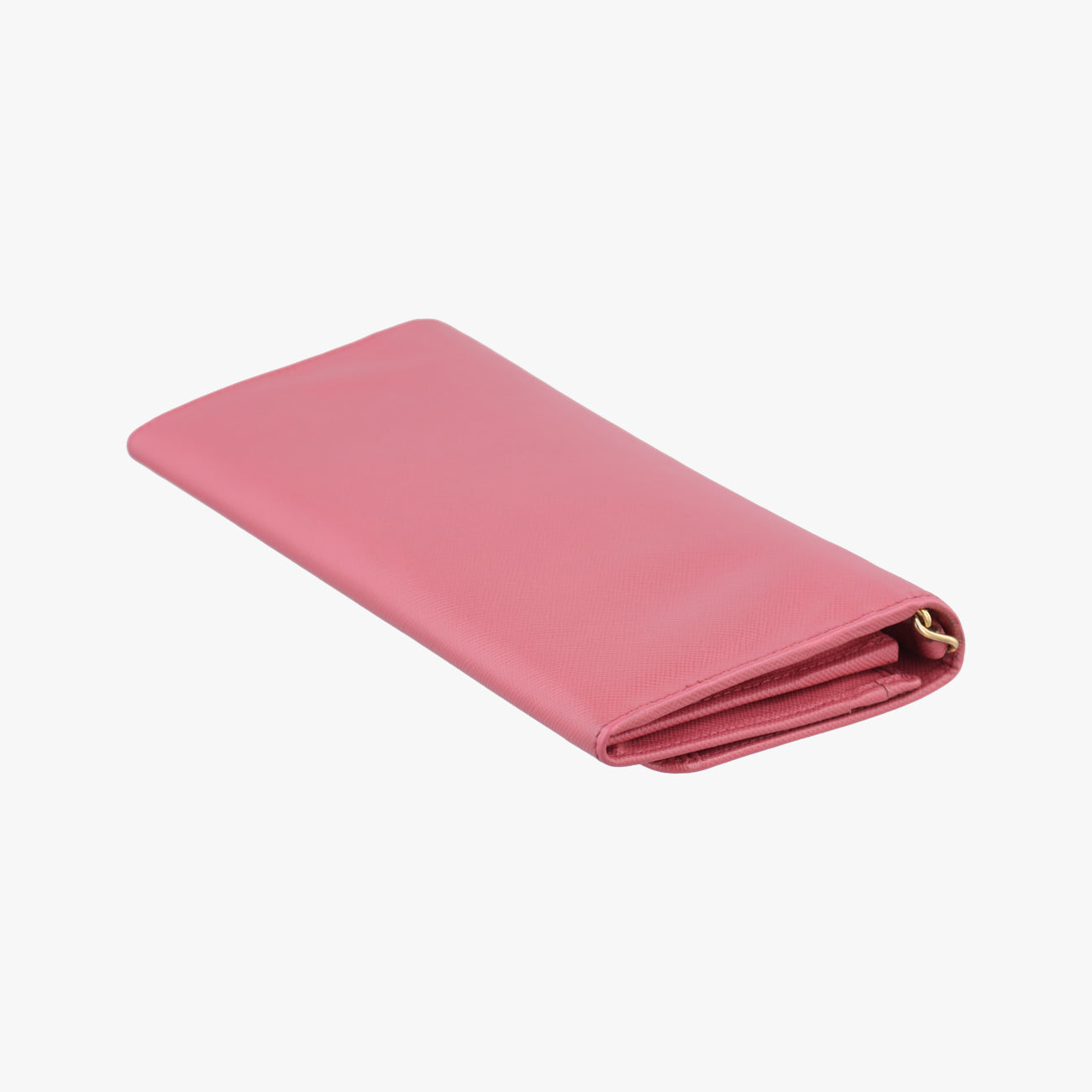 Metal Wallet on Chain Cornflower ClutchPinkSaffiano leather1MT290221メタル ウォレット オン チェーン コーンフラワー クラッチピンクサフィアーノレザー1MT290221