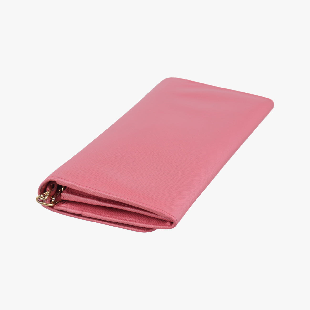 Metal Wallet on Chain Cornflower ClutchPinkSaffiano leather1MT290221メタル ウォレット オン チェーン コーンフラワー クラッチピンクサフィアーノレザー1MT290221