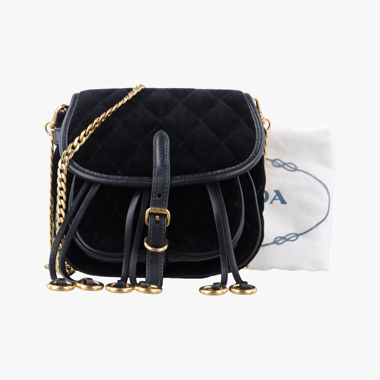 Velvet Belt BumBlackVelourIBL002180/IベルベットベルトバムブラックベロアIBL002180/I