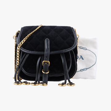 Velvet Belt BumBlackVelourIBL002180/IベルベットベルトバムブラックベロアIBL002180/I
