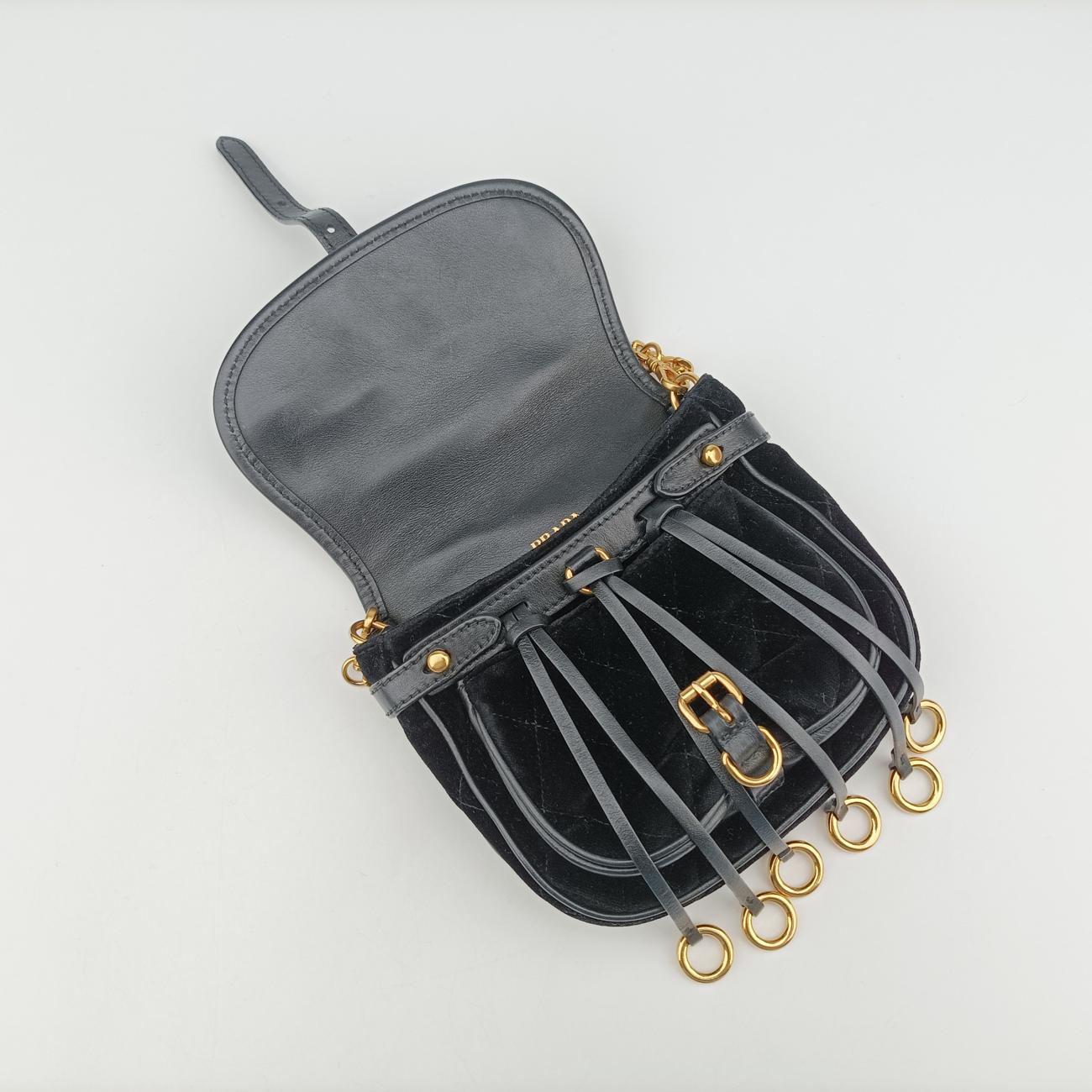 Velvet Belt BumBlackVelourIBL002180/IベルベットベルトバムブラックベロアIBL002180/I