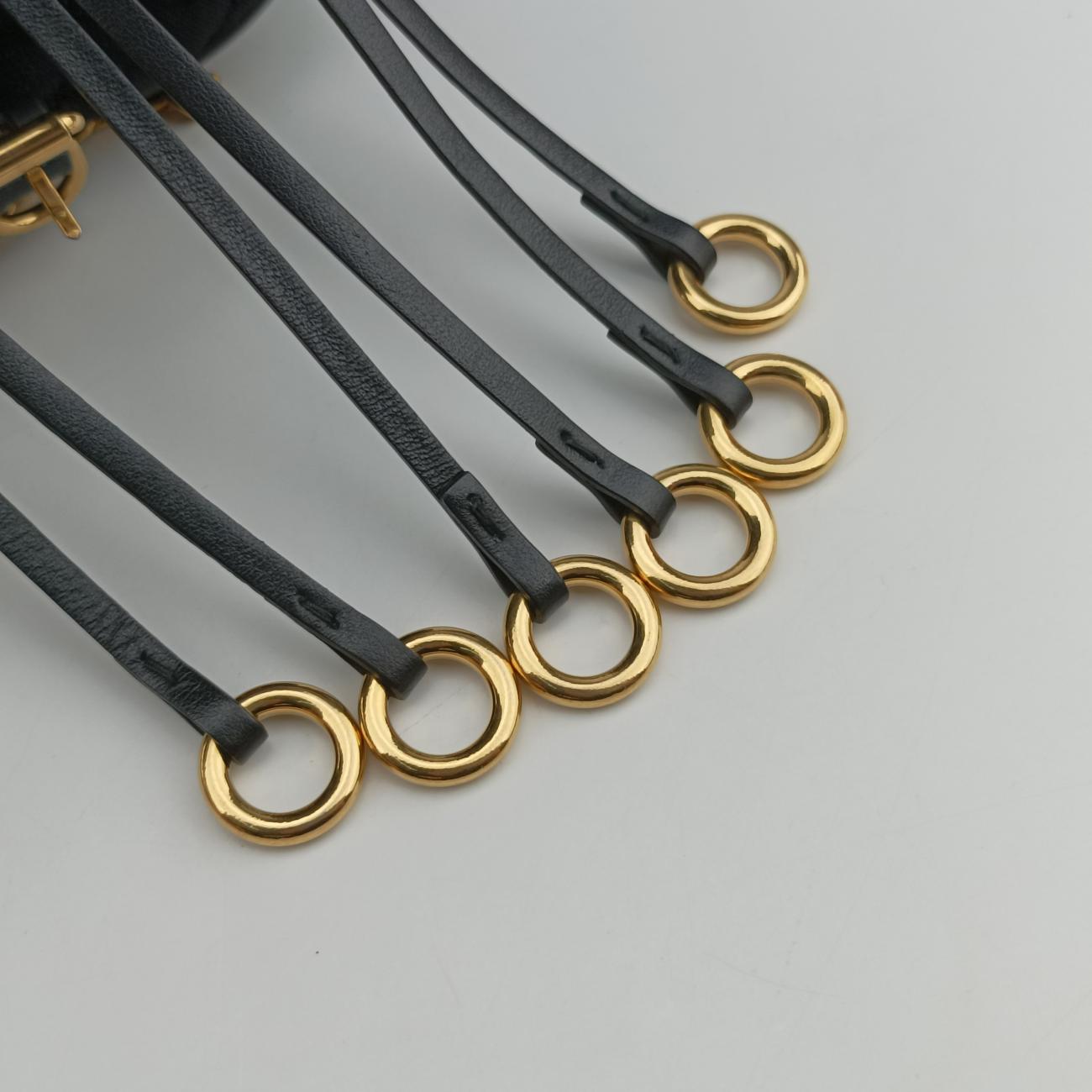 Velvet Belt BumBlackVelourIBL002180/IベルベットベルトバムブラックベロアIBL002180/I