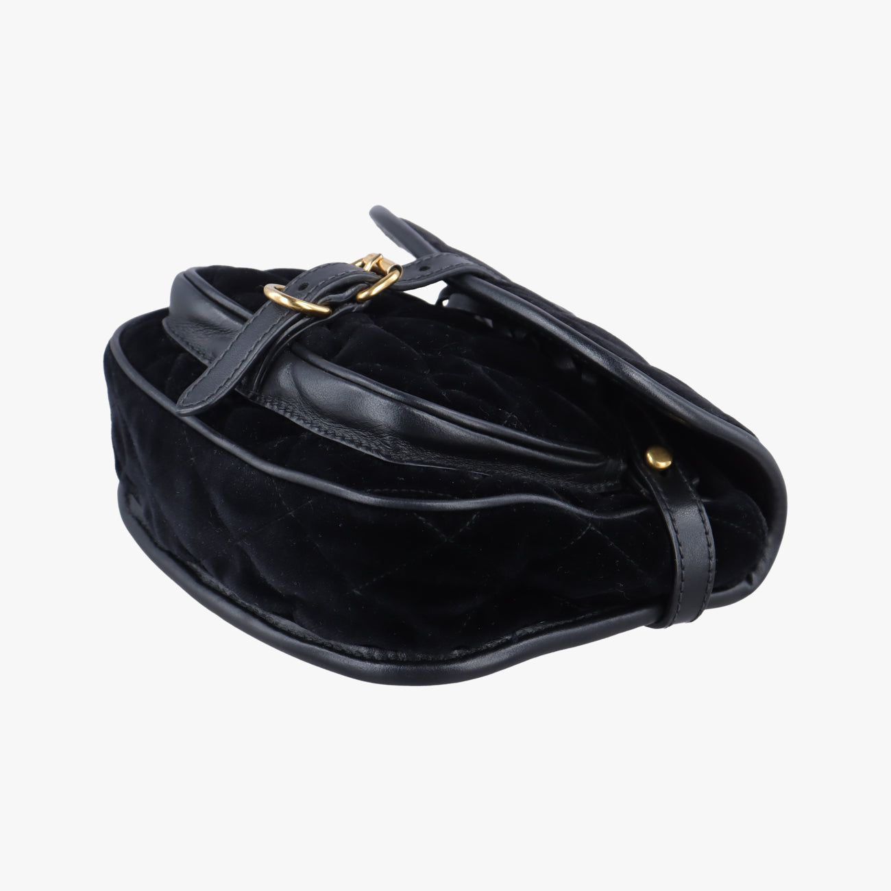 Velvet Belt BumBlackVelourIBL002180/IベルベットベルトバムブラックベロアIBL002180/I
