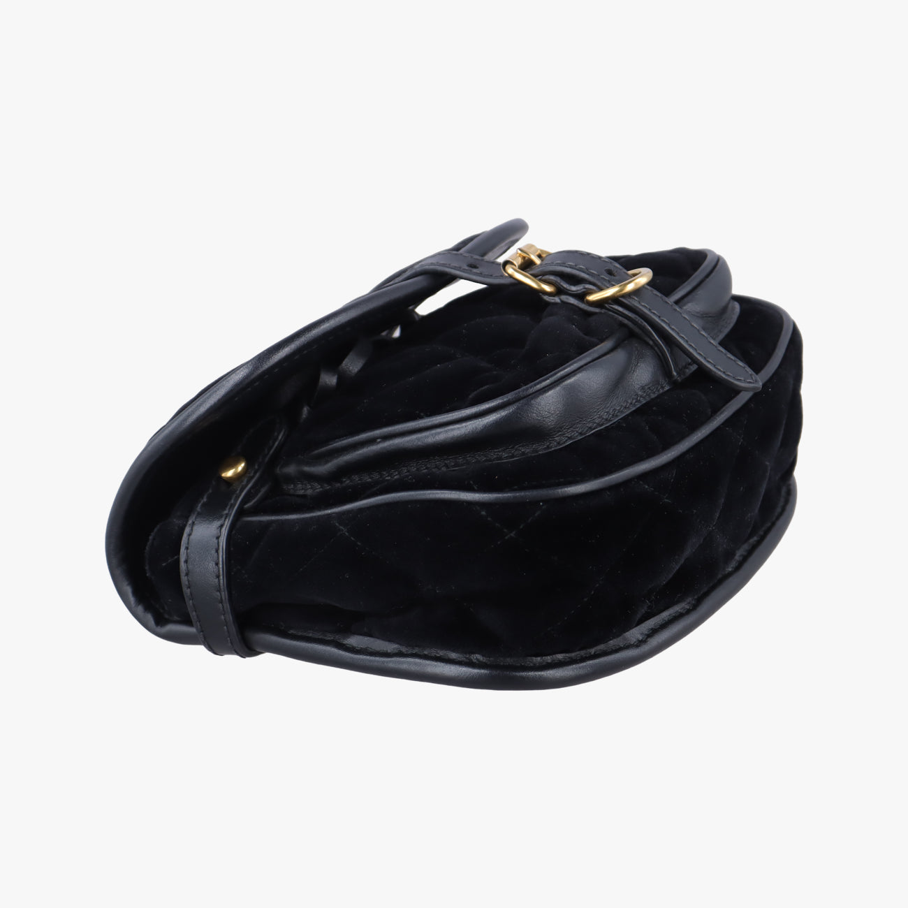 Velvet Belt BumBlackVelourIBL002180/IベルベットベルトバムブラックベロアIBL002180/I