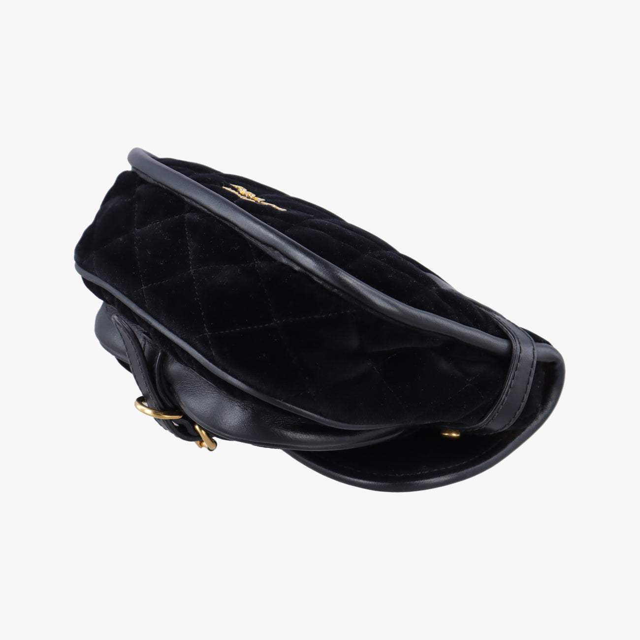 Velvet Belt BumBlackVelourIBL002180/IベルベットベルトバムブラックベロアIBL002180/I