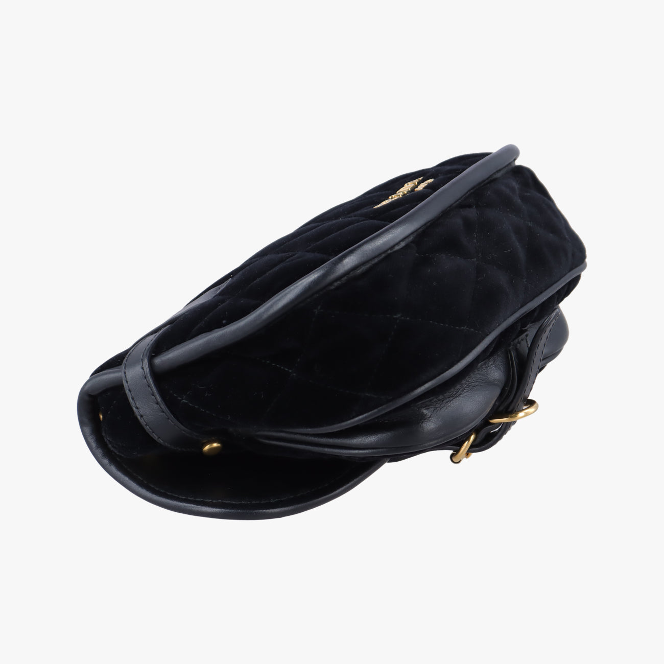 Velvet Belt BumBlackVelourIBL002180/IベルベットベルトバムブラックベロアIBL002180/I