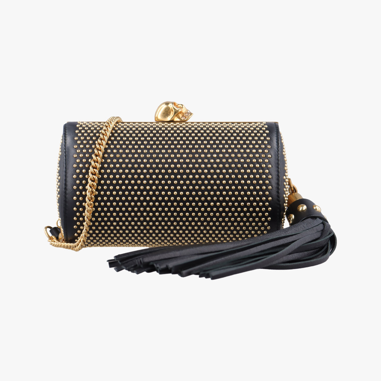 Studded Box With TasselBlackLeather358903 000926タッセル付きスタッズボックスブラックレザー358903 000926
