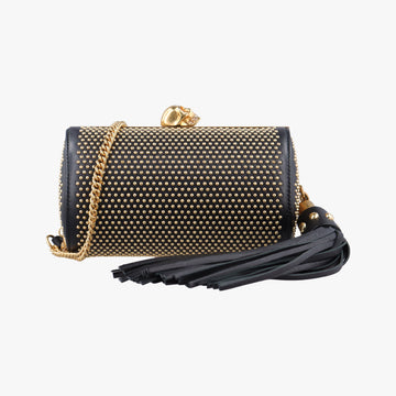 Studded Box With TasselBlackLeather358903 000926タッセル付きスタッズボックスブラックレザー358903 000926