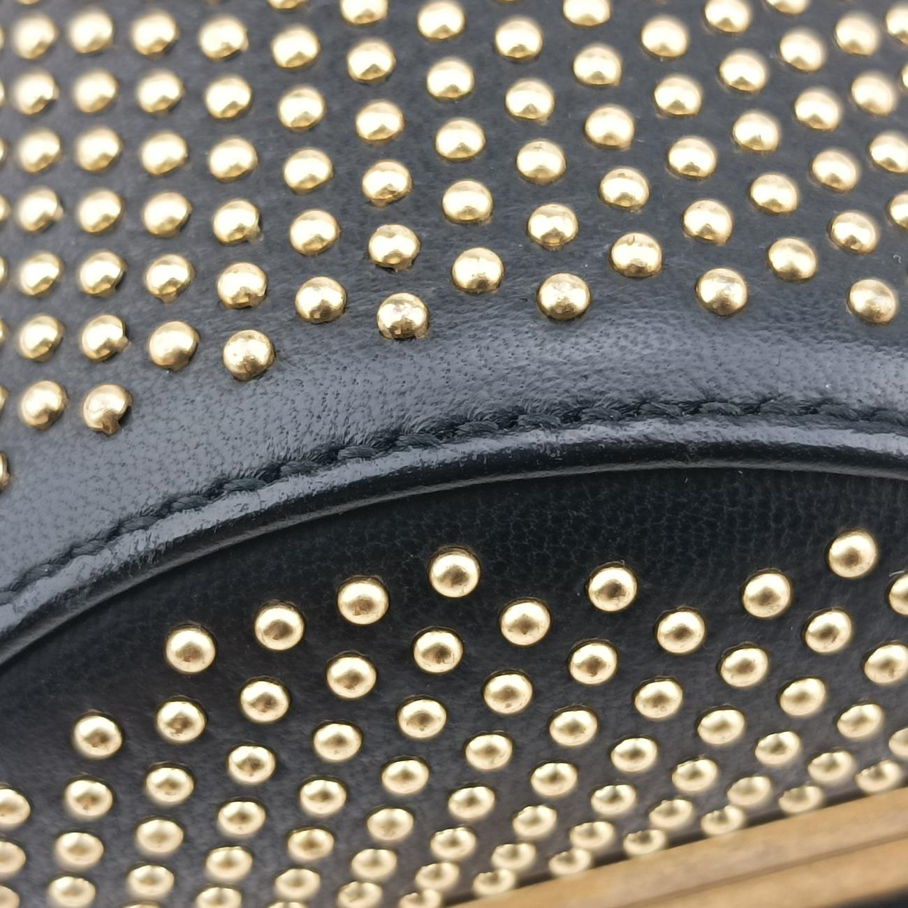 Studded Box With TasselBlackLeather358903 000926タッセル付きスタッズボックスブラックレザー358903 000926