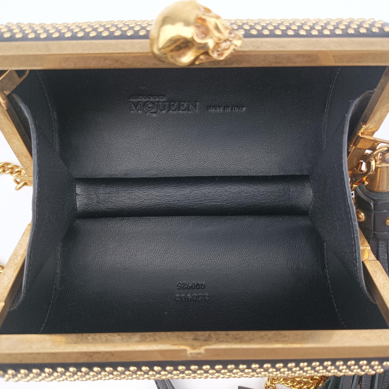 Studded Box With TasselBlackLeather358903 000926タッセル付きスタッズボックスブラックレザー358903 000926