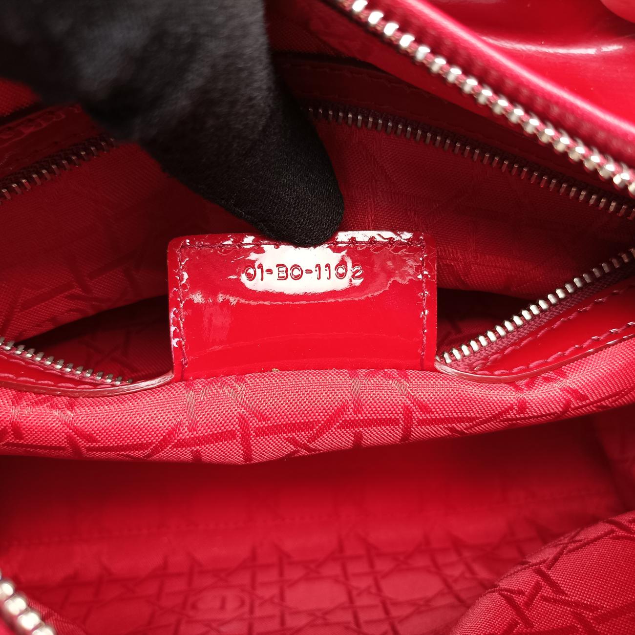 Lady DiorRedpatent01-BO-1102レディディオールレッドパテント01-BO-1102