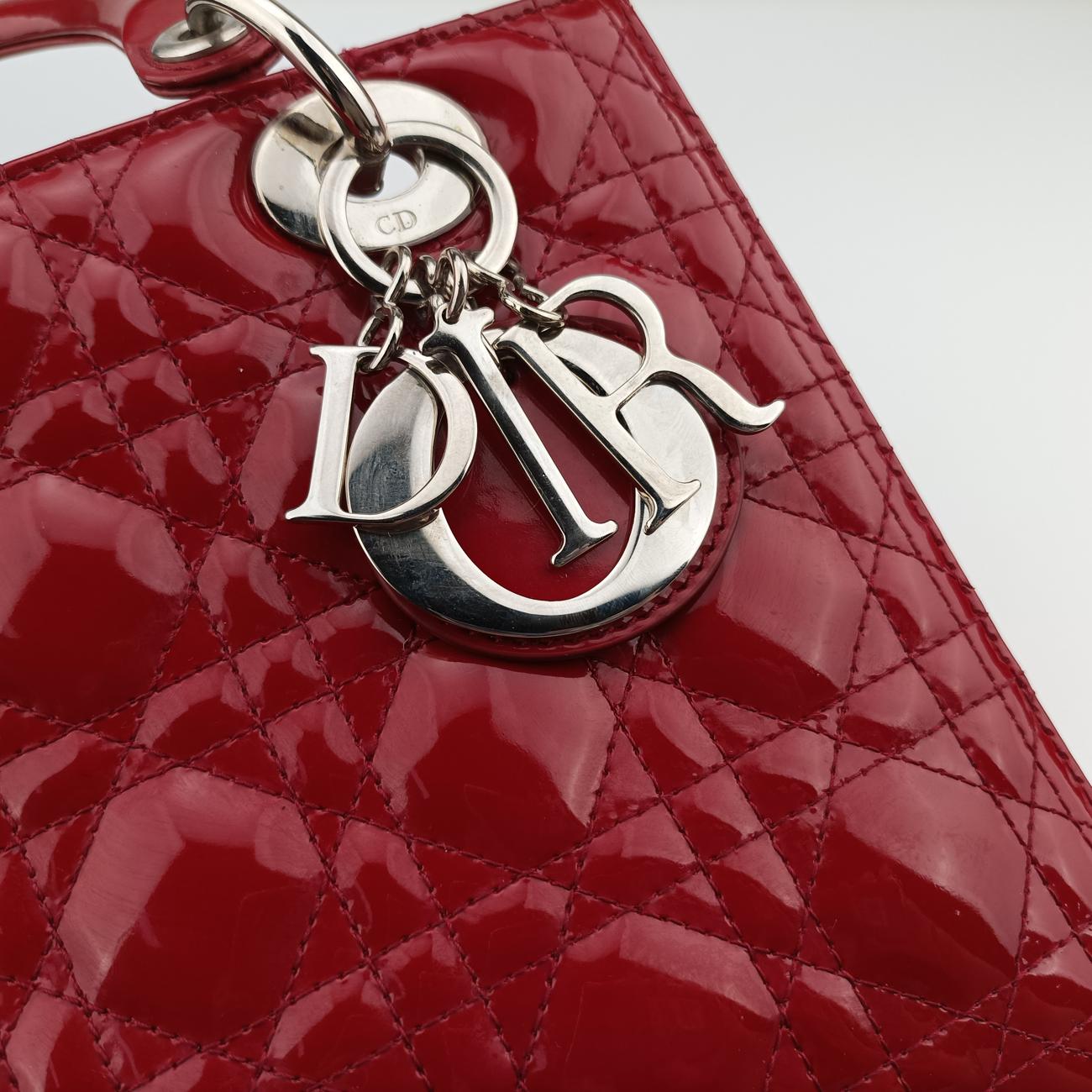 Lady DiorRedpatent01-BO-1102レディディオールレッドパテント01-BO-1102