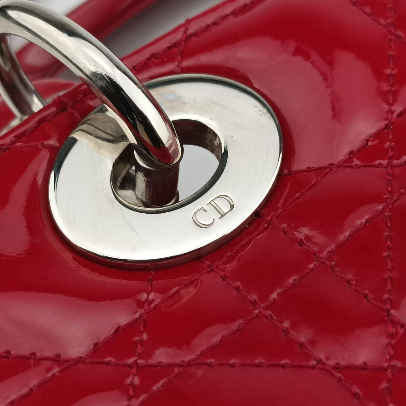 Lady DiorRedpatent01-BO-1102レディディオールレッドパテント01-BO-1102